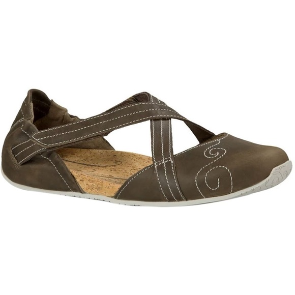 Ahnu Karma Latitude Brown Leather Shoes Size 7.5 - Picture 1 of 7